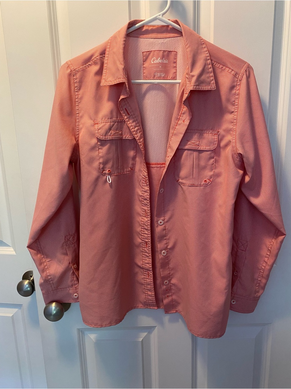 Cabela's Salmon Pink Button-Up Shirt